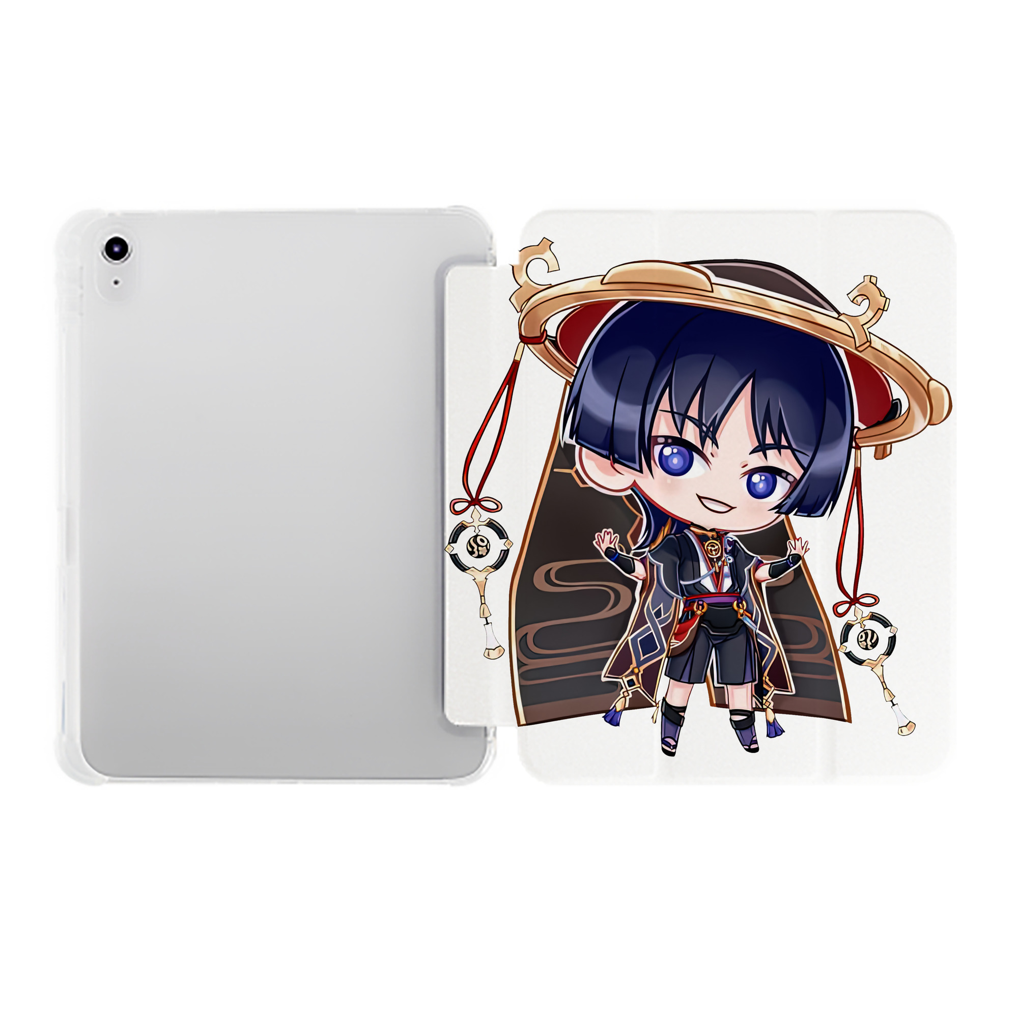 げんし神 さんペい genshin Sanpei IPad ケース ペン収納付き 三つ折りスタンド PUレザー×シリコン 対応機種9.5/10.5/10.9インチ